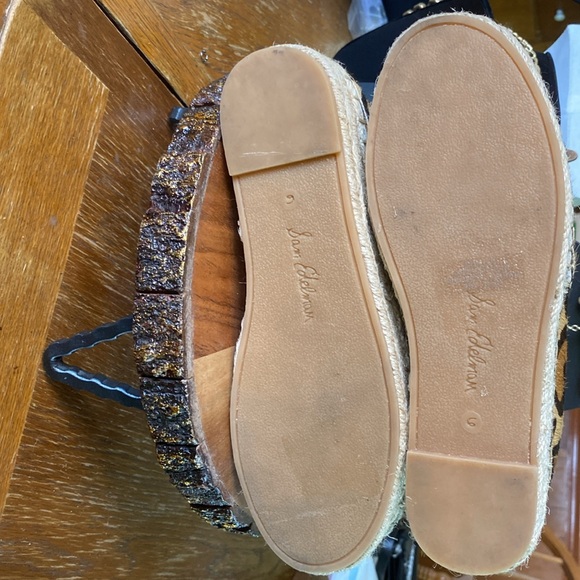 Sam Edelman Carrin Lepoard Print Calf Hair Platform Espadrille Loafers Size 6 - Picture 10 of 10